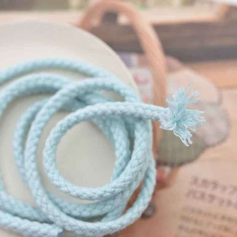 5mm Cotton Cord Eco-Friendly Twisted Rope High Tenacity Thread DIY Textile Craft Woven String Home Decoration Touw 100yards