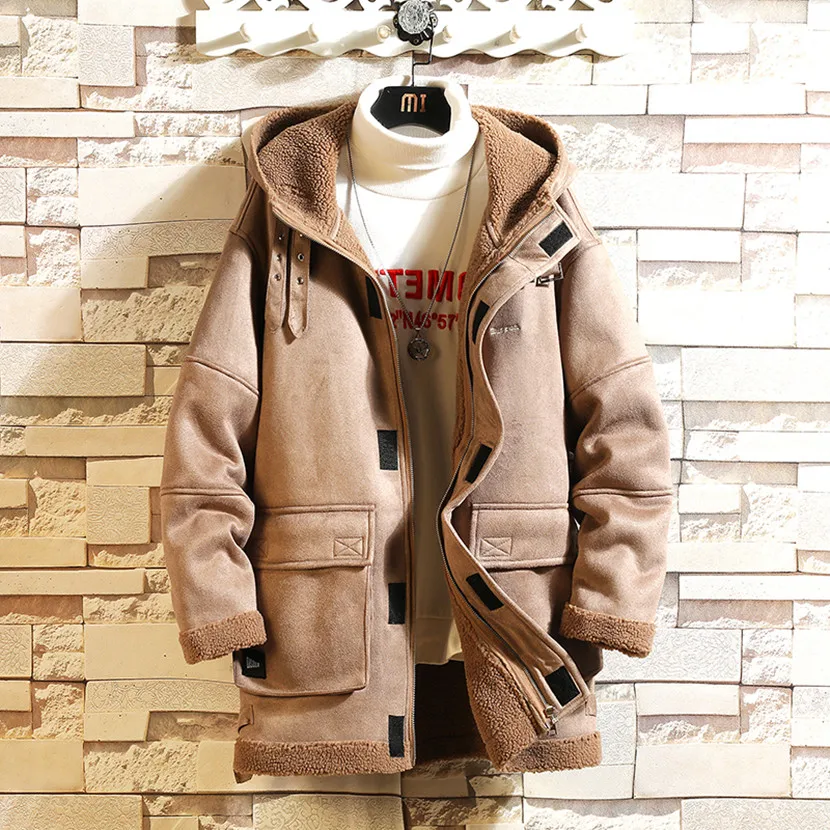 

2023 Winter and Autumn New Product Faux Fur Men's Lamb Wool Coat Thicken Jacket Four Colors Eight Sizes Independent V69