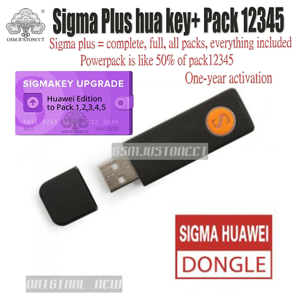 

2023 оригинальный новый ключ Sigma Plus Huawei Dongle / Sigmadongle / Sigmakey Hua Edition + упаковка 1 2 3 4 5 + однолетняя Активация