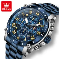 OLEVS 2025 New Men Watch Top Brand Luxury Watch Men Stainless Steel Waterproof Sport Quartz Chronograph Wrist Watch Man Relogio