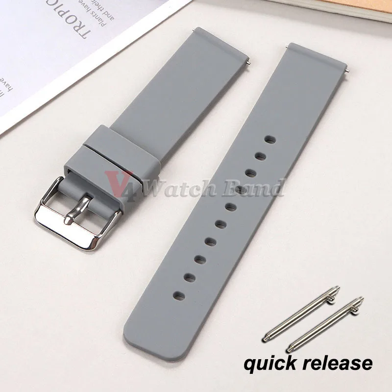 Versatile Quick Release Silicone Smart Watch Strap