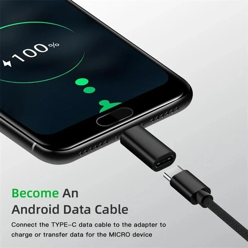 Type C Female To Micro USB Male Adapter Connector Type-C Micro USB Charger Adapter for Xiaomi Redmi Huawei Phone Converter