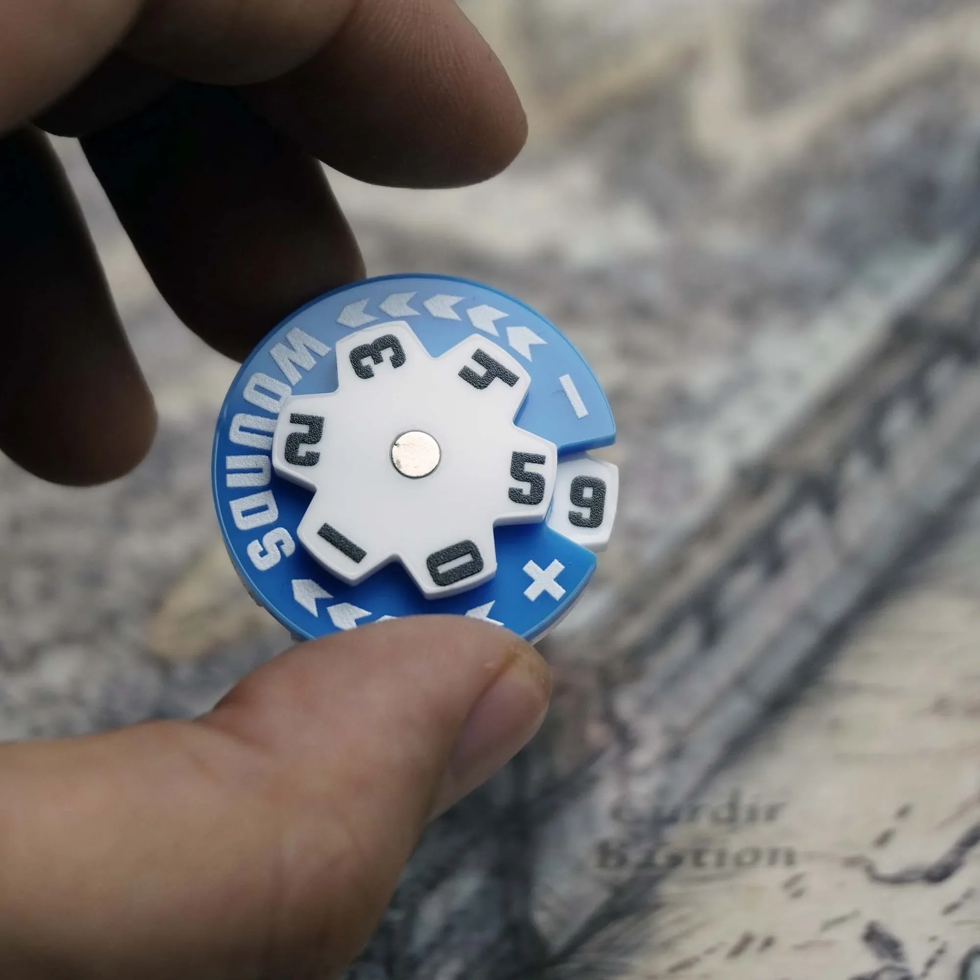 Acrylic Round Counter with 32mm Markers