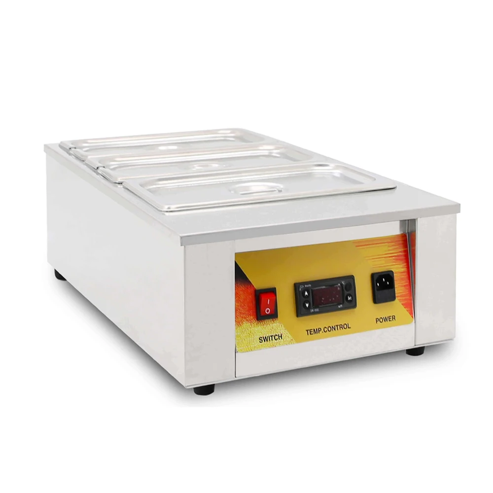 Three Tanks Chocolate Melting Machine Professional Hot Chocolate Warmer for Catering Electric Chocolate Tempering Machine 2