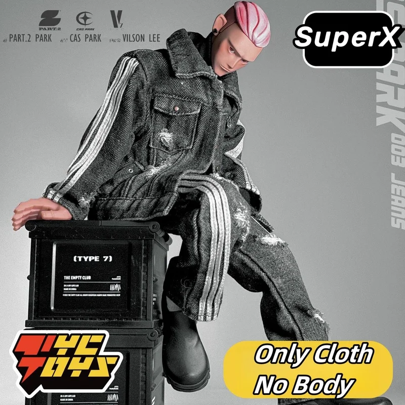 

В наличии CAS PARK Three Bar Denim Set 1/6 модные аксессуары Одежда для солдат
