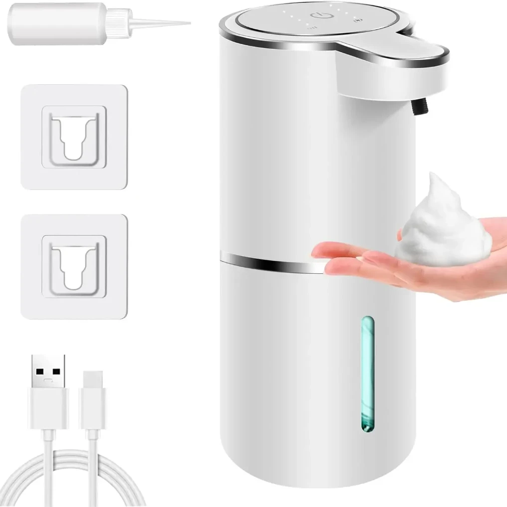 Automatic Soap Dispenser Touchless Foaming Soap Dispenser 380ml USB Rechargeable Electric 4 Level Adjustable Foam