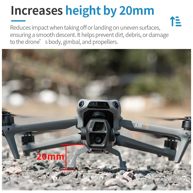 STARTRC For DJI Air 3S/Mavic Air 3 Landing Gear Folding Heighten Support Legs Quick Release Landing Skid Drone Accessories rc aircraft landing gear wheel