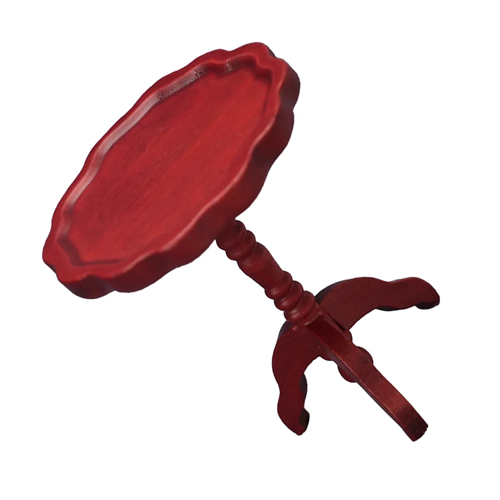 

Mini Coffee Table Dollhouse Wooden Table Miniature Round Table Ornaments Mini Furniture Decoration