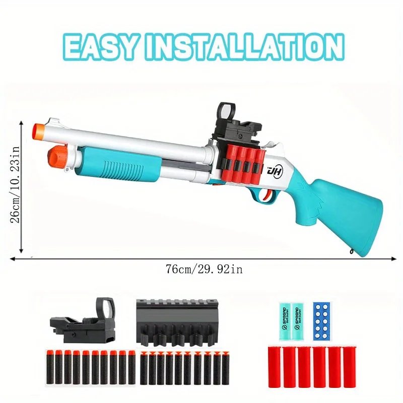 Shell Throwing Design Toy Shotgun, Simulate The Effect of Real Gun Shot, Soft Shotgun Launcher, Outdoor Sports Shooting Shotgun 4