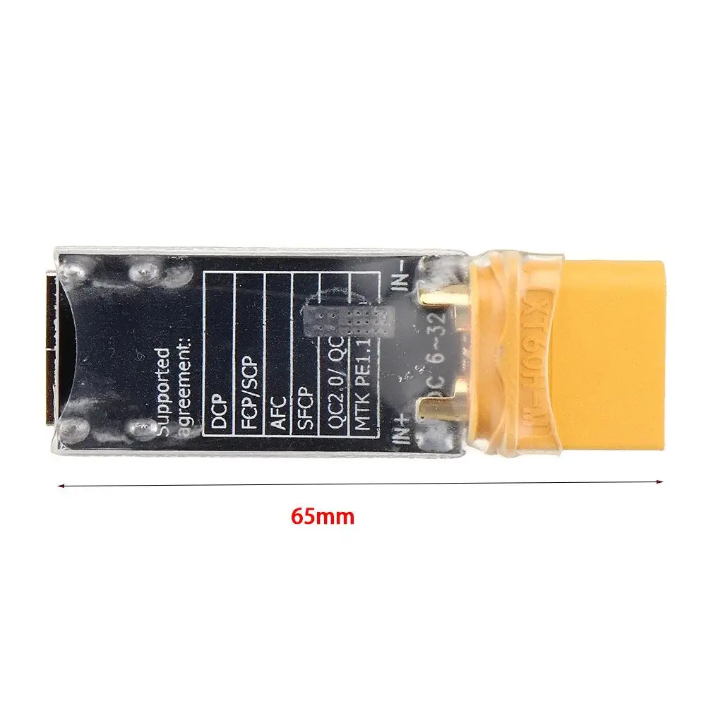 Chargeur USB Type C vers XT60 pour batterie RC Drone - 10.5-32V