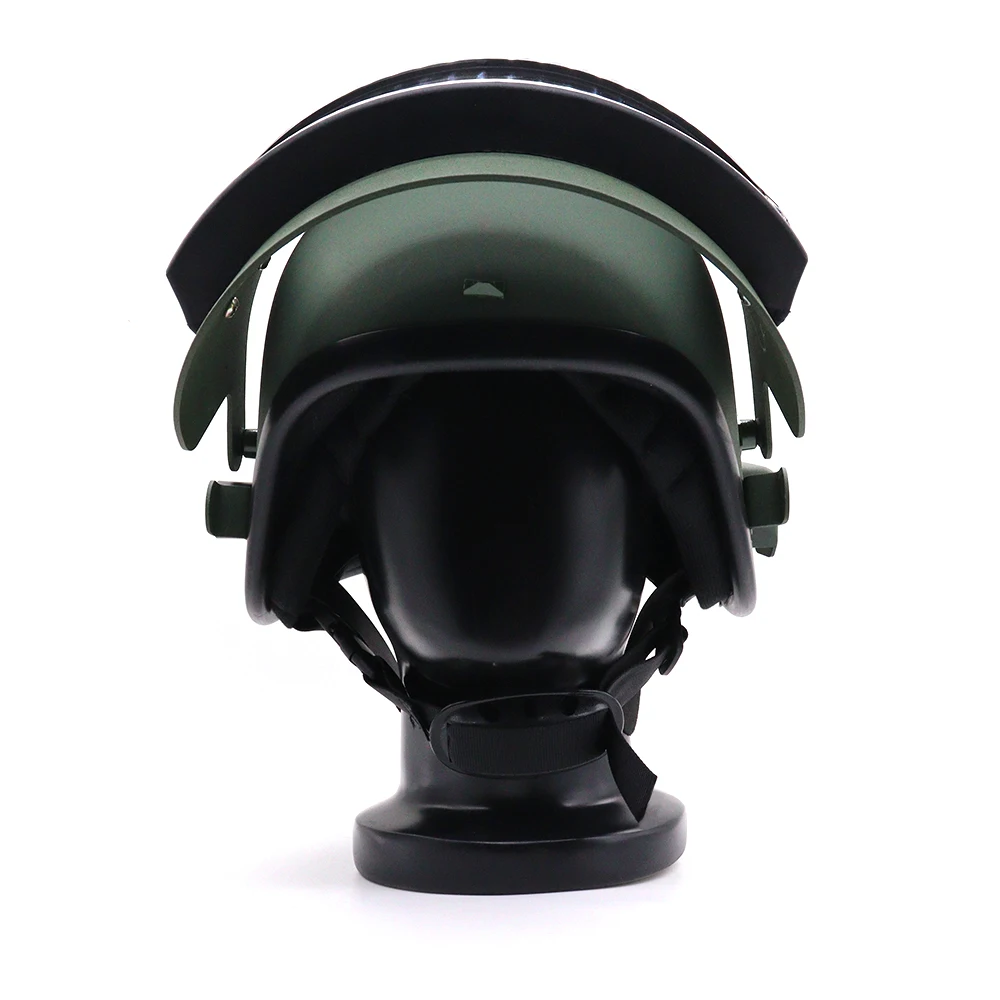 CZMYCBG 第三世代暴動ヘルメット 在庫 バイク ヘルメット ハーフキャップ トライバルスカル BLACK