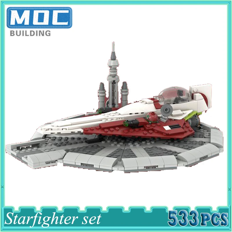Movie Series Obi Wans Starfighter Space Set Wars MOC Building Block ...