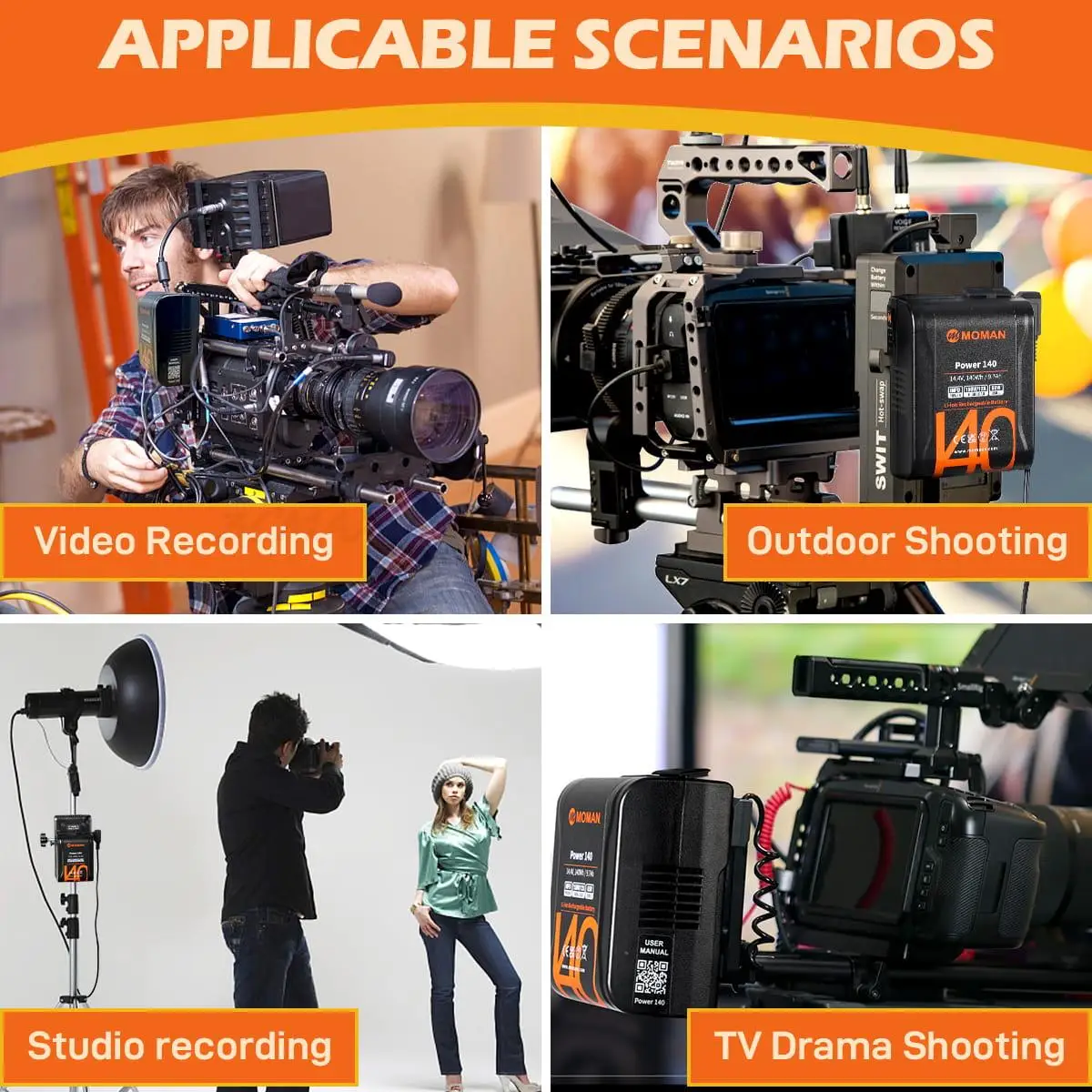 【新品未使用】power 140 Vバッテリー カメラ撮影 MOMAN Moman-バッテリー140,140wh,Vマウント,バッテリー,bmpcc互換,4k,6k,d