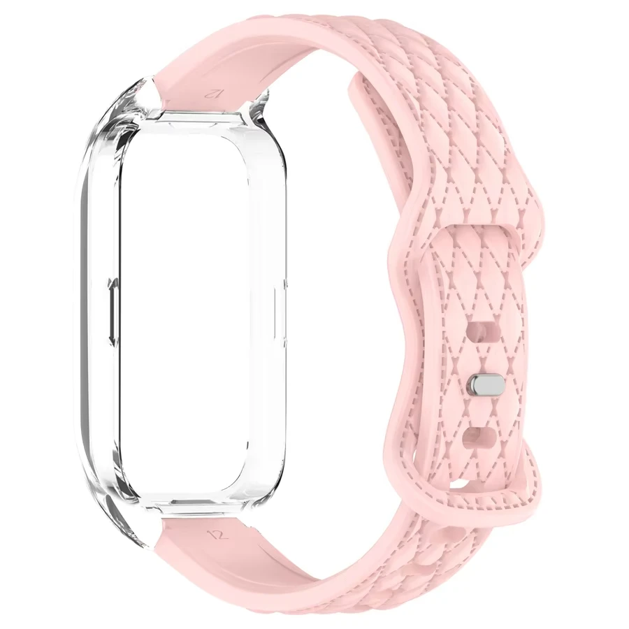 Silikonarmband für Mi Band 9 8 Aktives Armband für Xiaomi Smart Band 8 Aktiv für Redmi Band 3 2 Armband mit PC-Gehäuse – Detail 4