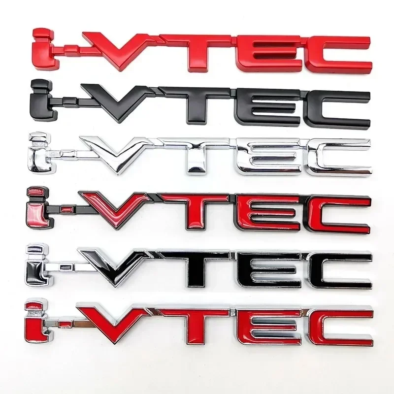 3D Metal Car Letters Trunk Emblem Badge Decal I VTEC Sticker For Honda City Civic Accord Jazz CRV IVTEC I-VTEC Accessories
