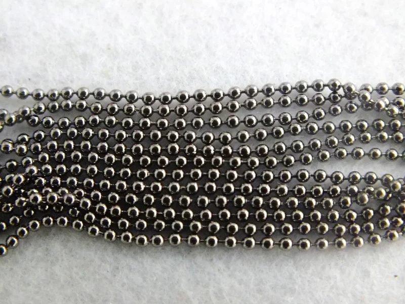 

Cheap 200m/lot New Gunblack Link Chains Jewelry Findings Fit Necklace & Bracelet DIY Circle 1.5mm
