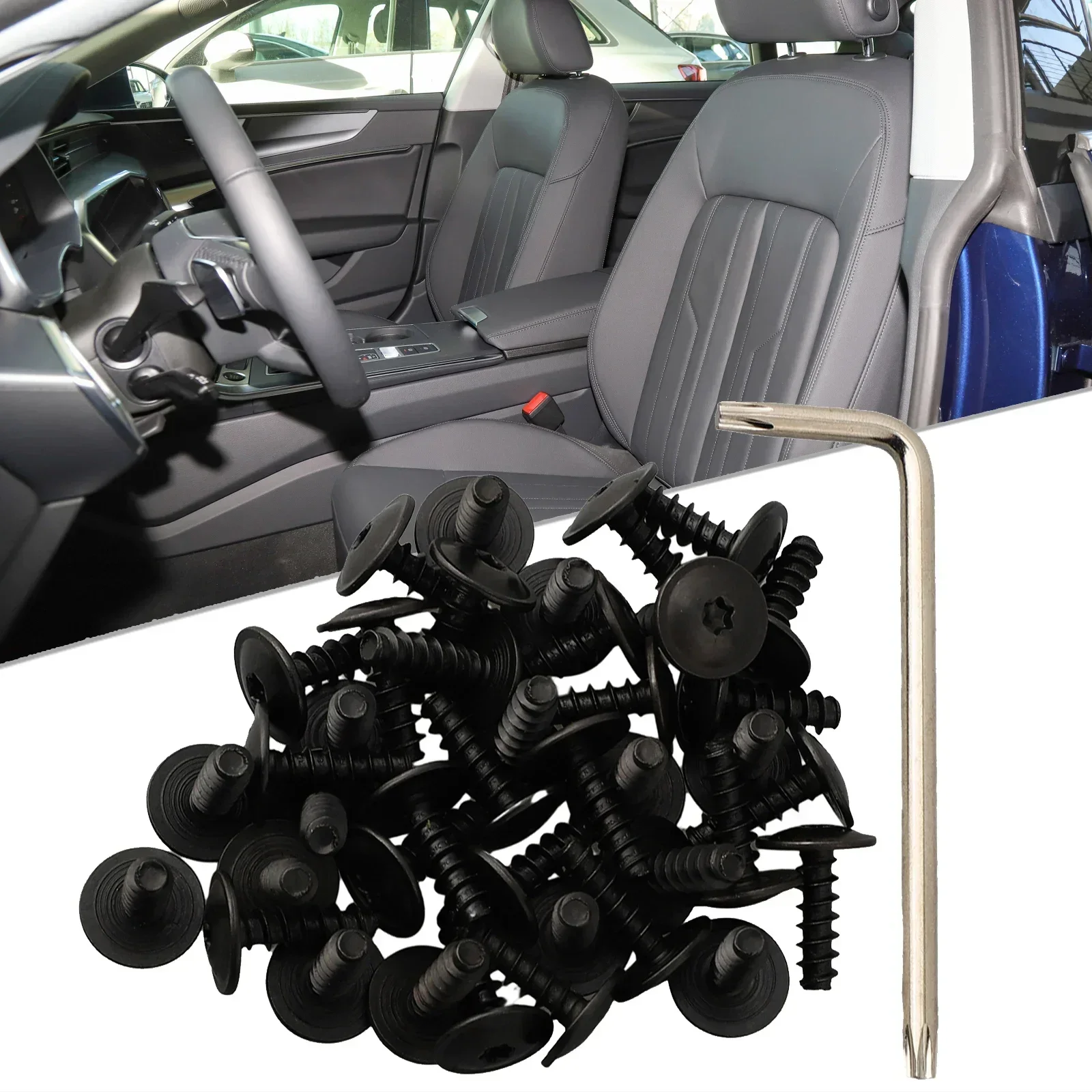 Clamp Clip Metal N90775001 Parts Replacement Splash Guard Vehicle 40pcs/set 40x 40 Pc For Cabrio 00-02 Durable