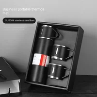 Insulated Thermos with Three Lids - 24 Hour Hot/Cold Retention, Stainless Steel Gift Packaging 3