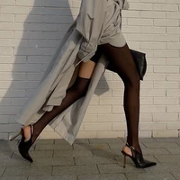 Collants ligne noire Sexy pour femmes, maille transparente ajourée, bas Streetwear, nouvelle collection automne 2025 3