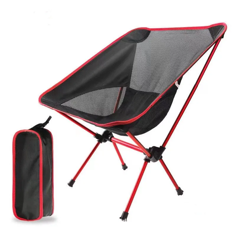 Folding Chair Outdoor Camping Fishing Gaming Light Moon Chair Aviation Aluminium Pipe