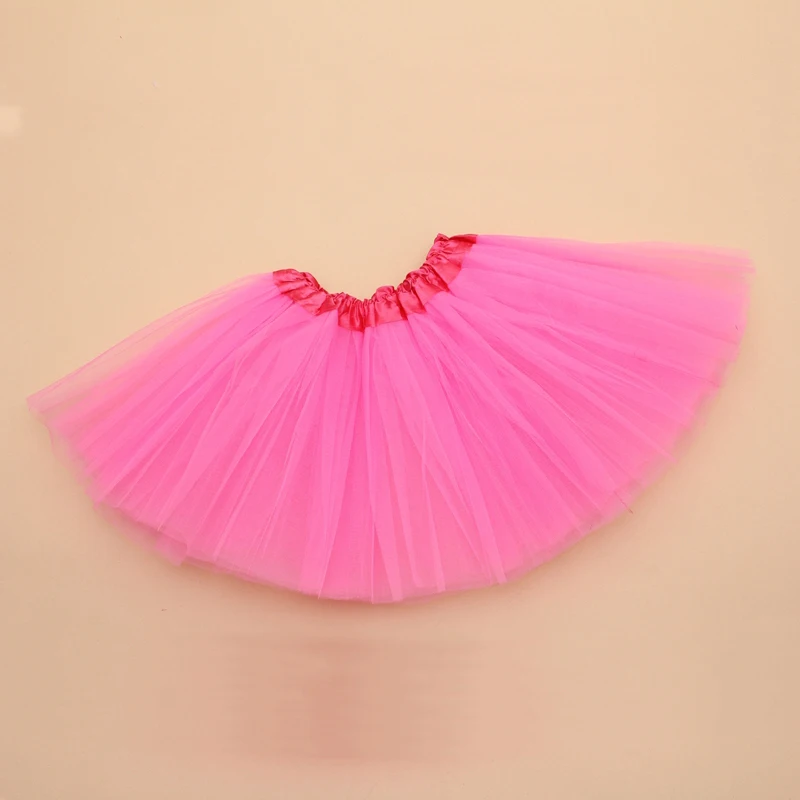 Girl Elastic Ballet Dancewear Tutus Mini Skirt For Birthday Party Dance 3 Layer Tulle Tutu Skirt for Kids Princess 2-8Y Girls 2