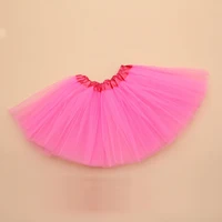 Girl Elastic Ballet Dancewear Tutus Mini Skirt For Birthday Party Dance 3 Layer Tulle Tutu Skirt for Kids Princess 2-8Y Girls 2
