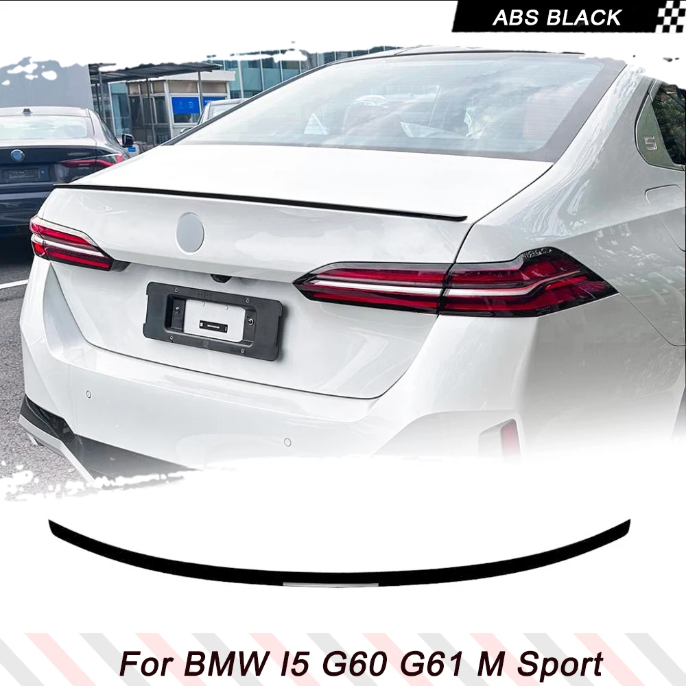 ABS 광택 블랙 자동차 리어 트렁크 스포일러, BMW 5 시리즈 I5 G60 G61 M 스포츠 2024, 리어 트렁크 레이싱 스포일러 윙 립