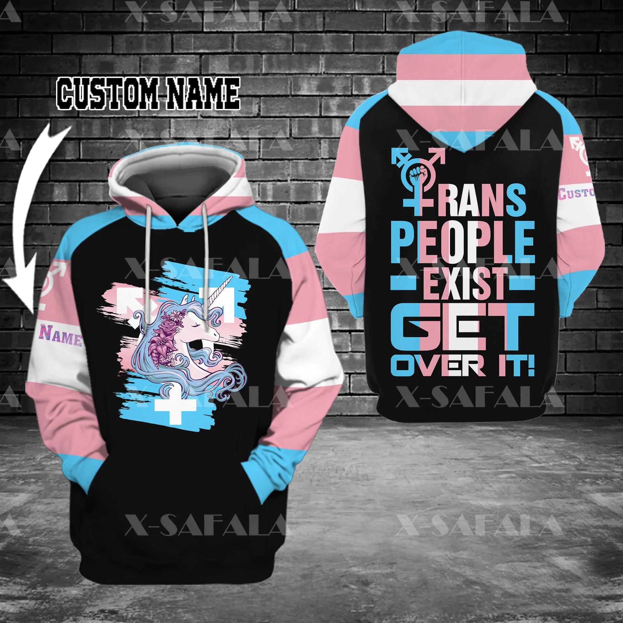 

Unicorn Customized 3D Print Hoodies Man Women Harajuku Pullover Sweatshirt Casual Tracksuit Unisex Zipper Up Jacket -1
