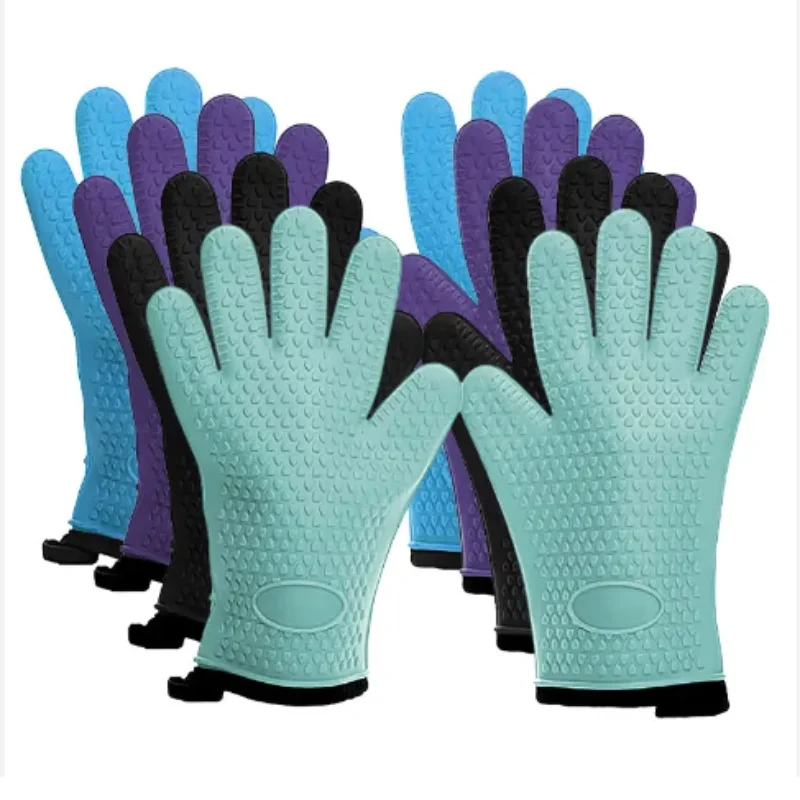 SiliconeInsulatedGloveAntiSlipThickenedHeatResistantBaking