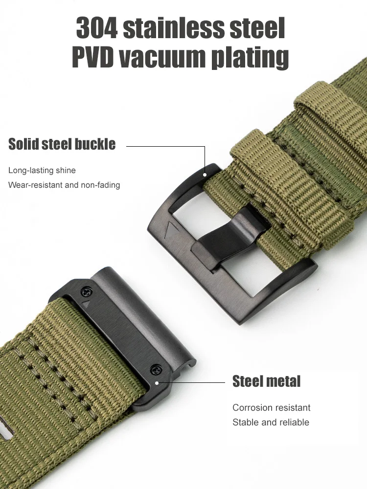 Durable QuickFit Nylon Watch Strap (22/26mm)