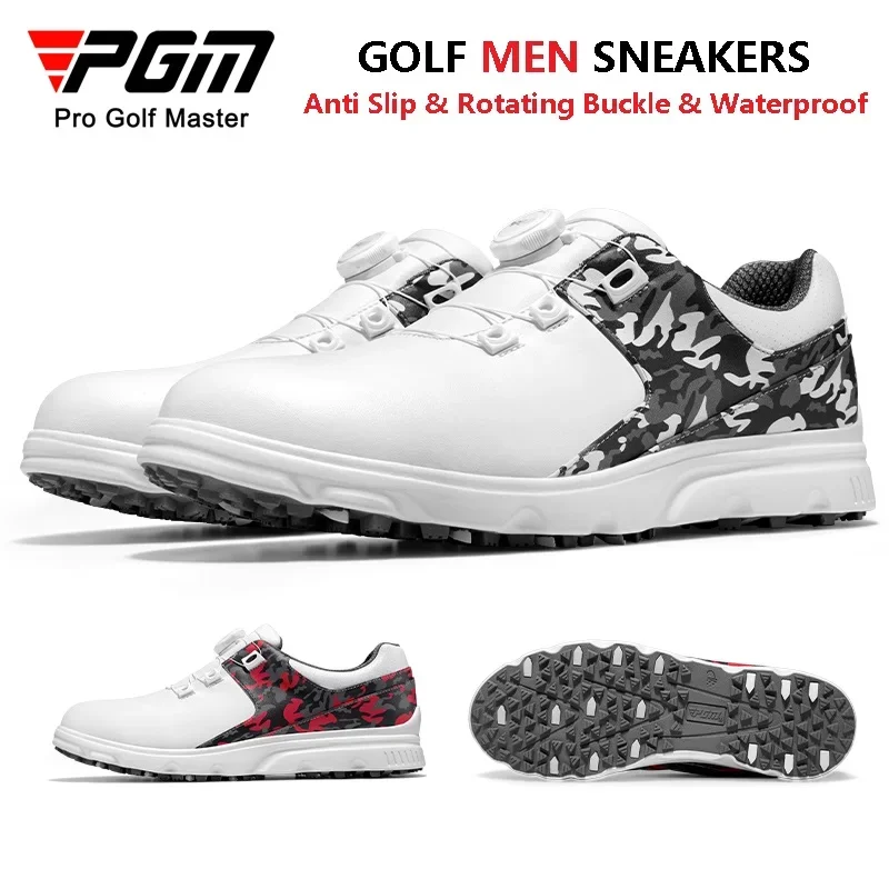 pgm-men-breathable-knob-buckle-golf-shoes-male-waterproof-non-slip-spike-sneakers-men-camouflage-anti-sweat-golf-shoes-trainers