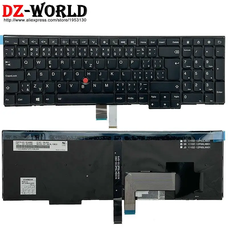 Checa Retroiluminação do Teclado para Lenovo Thinkpad P50s T560 W540 T540p W541 T550 W550s L540 L560 L570 Laptop 04y2434 04y2395 cz - Imagem 2