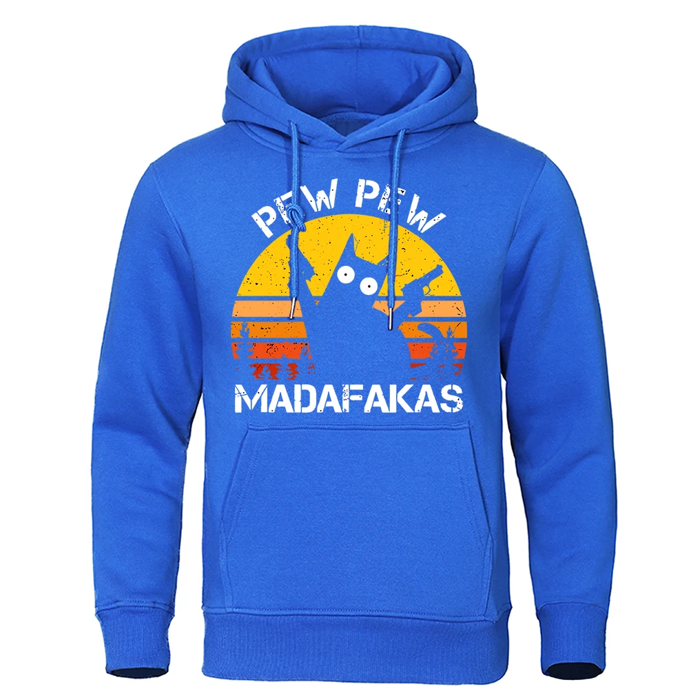 Pew Pew Madafakas Cat With Two Guns Print Tshirt Cotton O-Neck T Shirts Men Hip Hop High Quality Top Sport Summer Tshirts Male 2