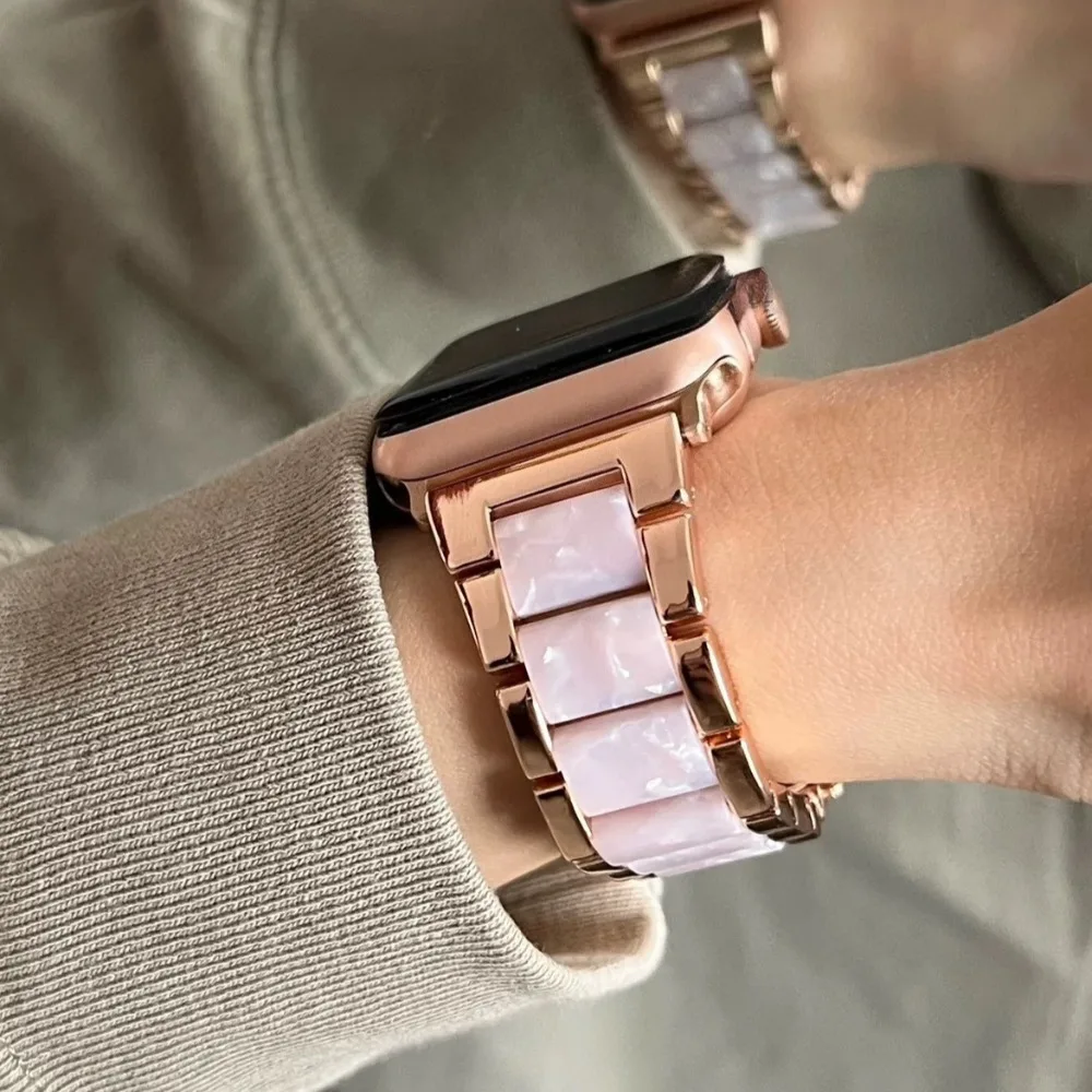 Elegant Resin Metal Watch Band - Premium Quality Accessory