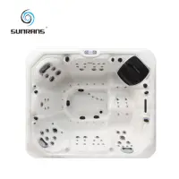 Sunrans 8 People 84 Pcs Large Family Used Swim Spa Pool Jet Spa Whirlpool Massage Acrylic Spa Tub Luxury Hydro Hot Tub Outdoor 2