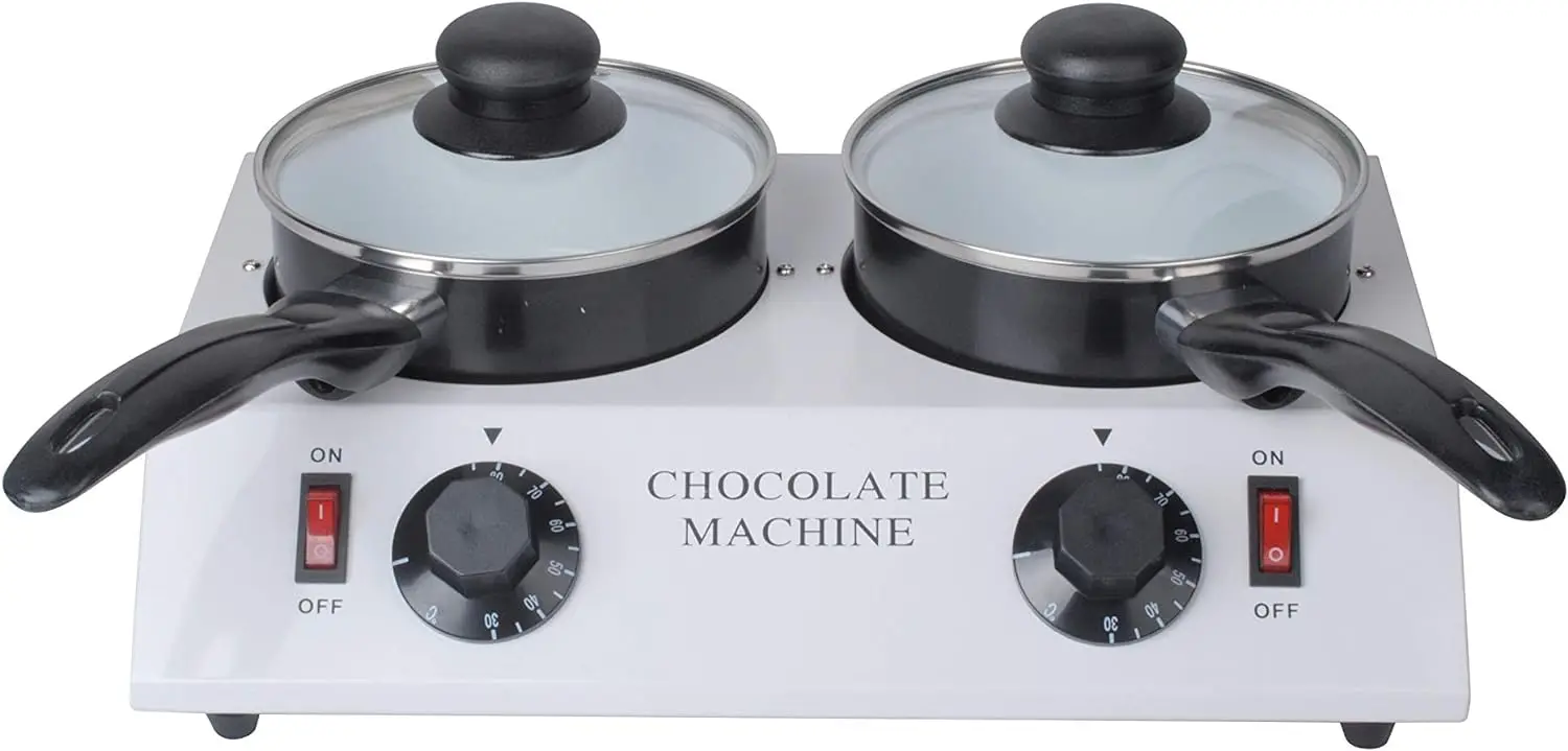 

Chocolate Warmer Melting Pot Tempering Machine Aluminum Manual Melter Cylinder Pot for Warming Melting Create Fresh Delicious De