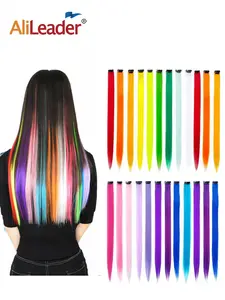 Накладные синтетические волосы Alileader, 57 цветов, прямые накладные волосы с эффектом омбре