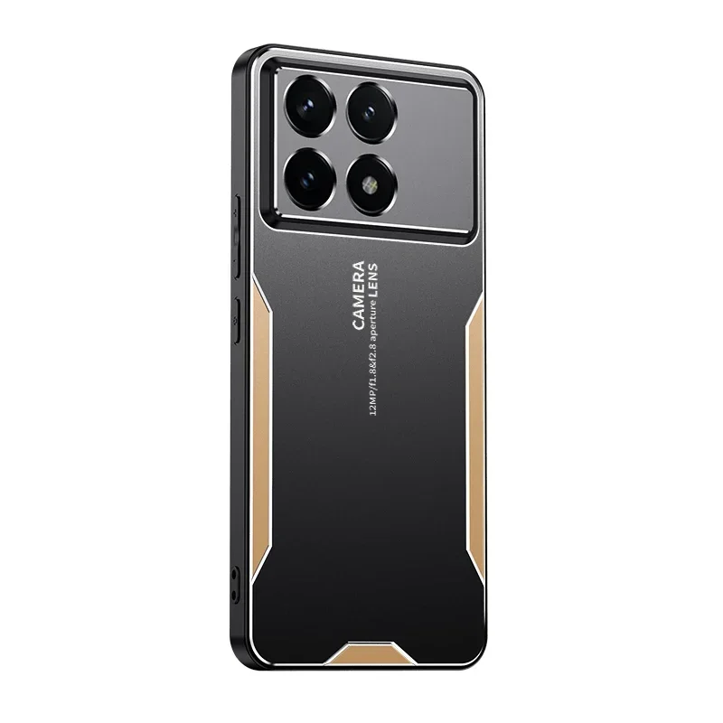 Luxury Laser-Carved Shockproof Metal Back Cover in Aluminum Alloy