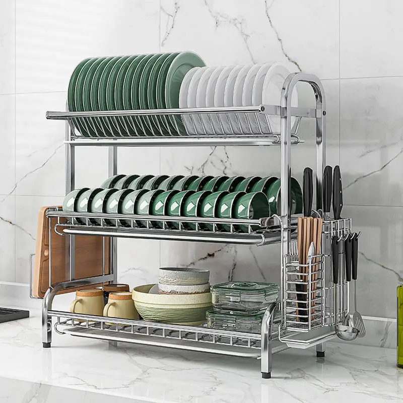 

Stainless steel dish racks, kitchen shelves, countertops, dishes, storage racks, dishes, drain racks, chopsticks, storage boxes