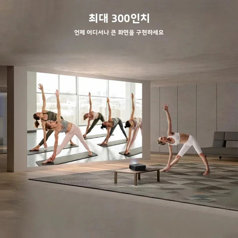 [구글 TV 안드로이드] 4K 자동 초점 휴대용 프로젝터 2.4G+5G 와이파이 2800ANSI 프로젝터 NFC TOF 홈 시어터 야외 프로젝터
