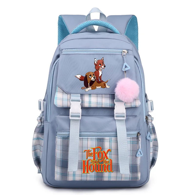 

Disney Fox and Hound Backpack Boys Girls Student Schoolbag Children Teenager Large capacity Knapsack Travel Rucksack