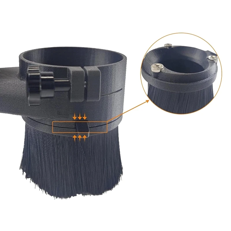 CNC Router Dust Cover Shoe 52mm /65mm /80mm Spindle For Engraving Machine Brush Cleaner Woodworking Tools