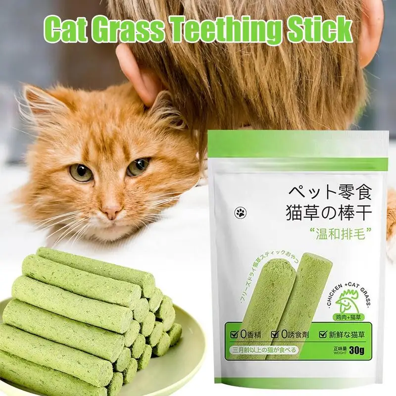 Cat Grass Sticks For Indoor Cats Cat Baby Cat Teeth Cleaning Stick Teeth Cleaning Treating Pet Supply Cat Toys Grass Teething