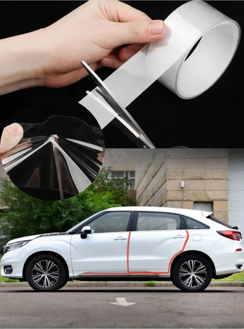Nano Tape Auto Tür Schutz Aufkleber Transparent Anti Scratch Auto Aufkleber Stamm Schweller Verschleiß Schutz Film Tür Rand Schutz – Detail 5