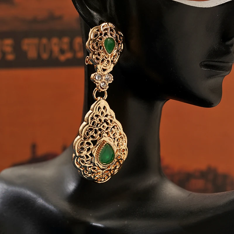 Lot De 3 Boucles Anciennes Argent Doré + Porte-Gorge Arabe – Occasion Neuf