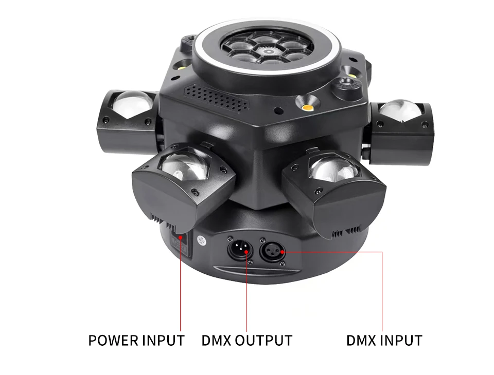 Remote 6 Arm Pattern Moving Head Light RGBW 120W Mini 6 Head Strobe Effect Stage