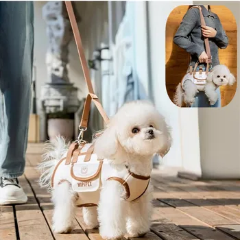 Zaino per imbracatura per cani Marsupio per animali domestici per imbracatura per cani di piccola taglia per imbracatura per tutto il corpo Borsa a tracolla per gatti con forte carico