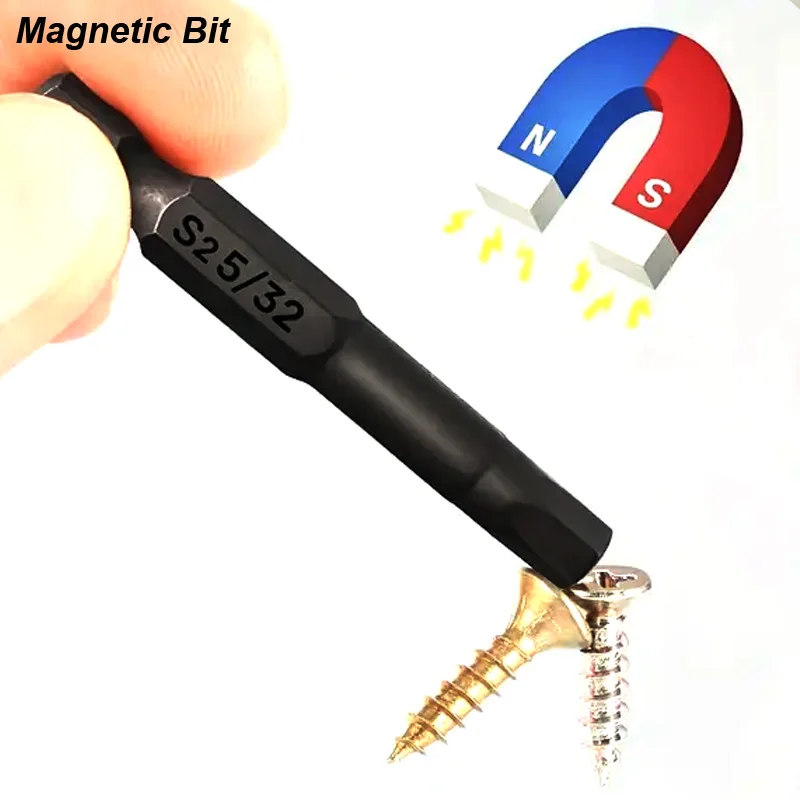 Hex Head Allen Wrench Power Drill Bit Set 1/4in Screwdriver S2 Steel Screw Driver Extension Adapter Security Magnetic Tips