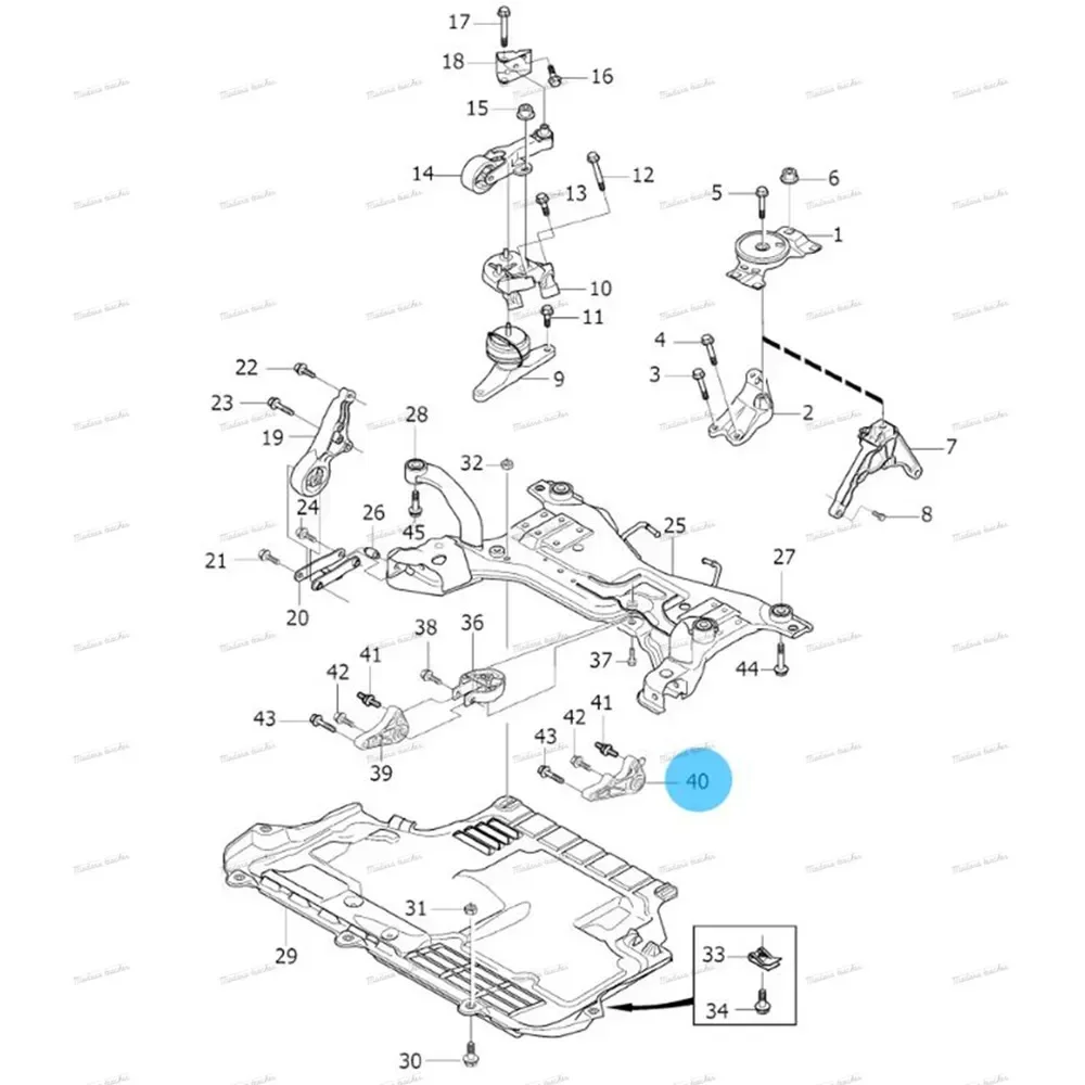 Engine Torque Arm Strut Mount Lower 31277998 30666626 For Volvo C30 C70 S40 Manual Transmission Mounting Rear Lower car