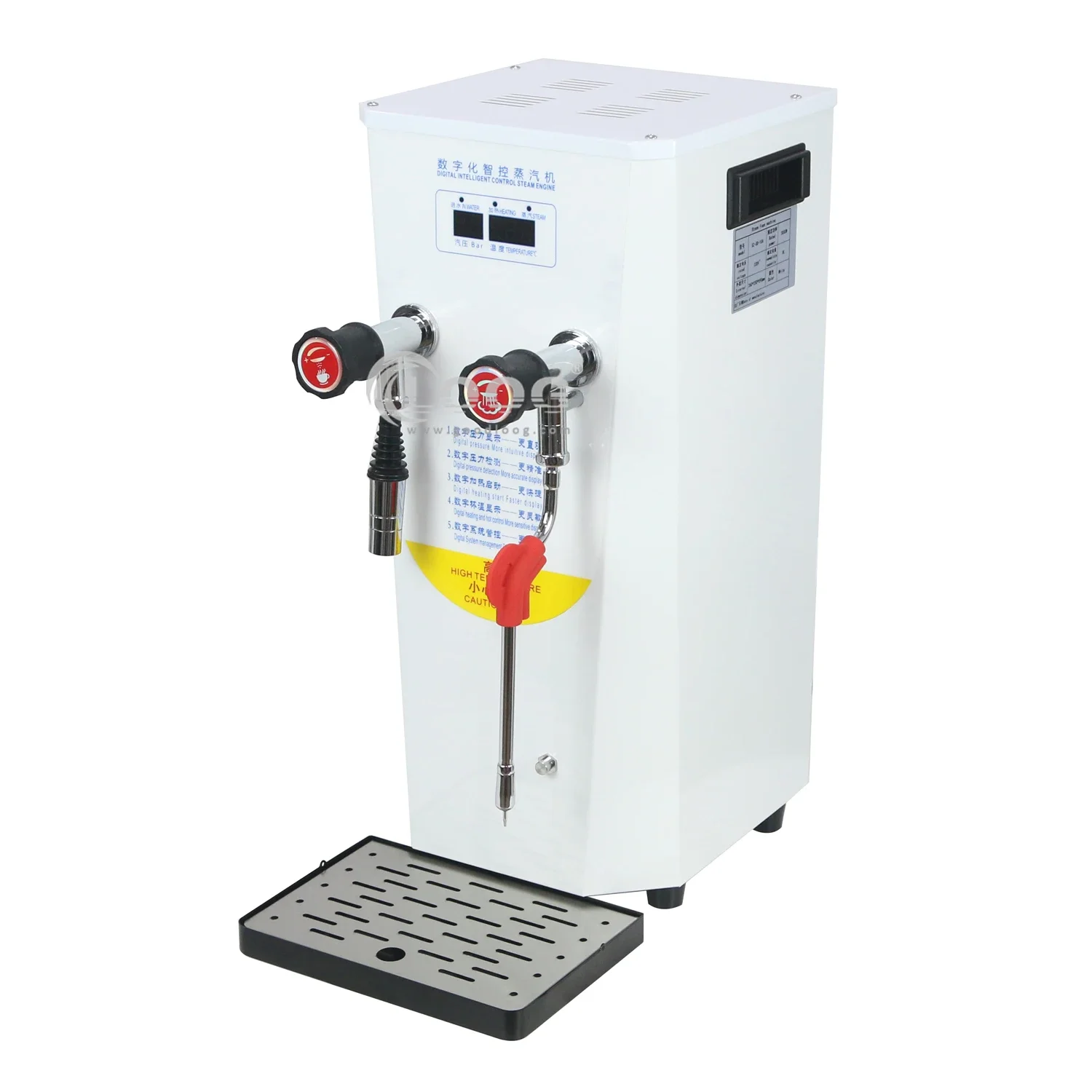Popular Coffee Shop Use 10L Boiling Water Frothing Machine 110V 220V Steam Milk Heater Commercial Electric Milk Frother 6